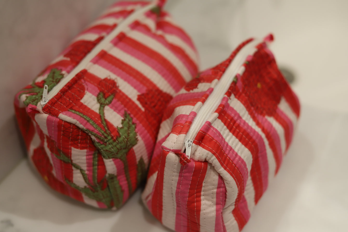 Sunny Stripe Toiletry Bags