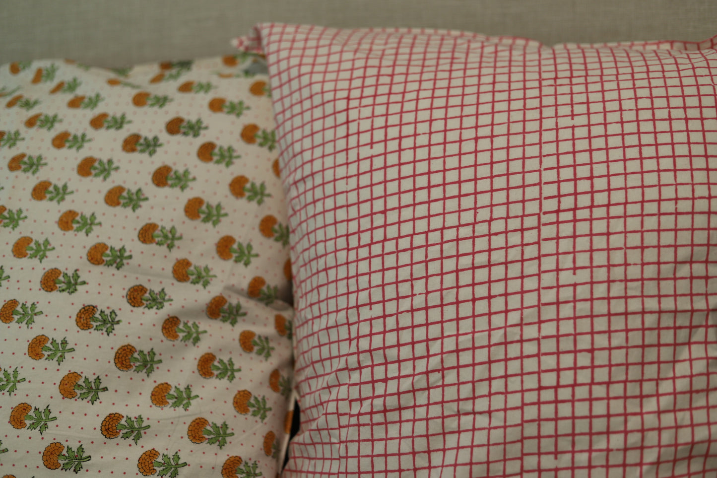 Petal & Dot Check European Pillow Case